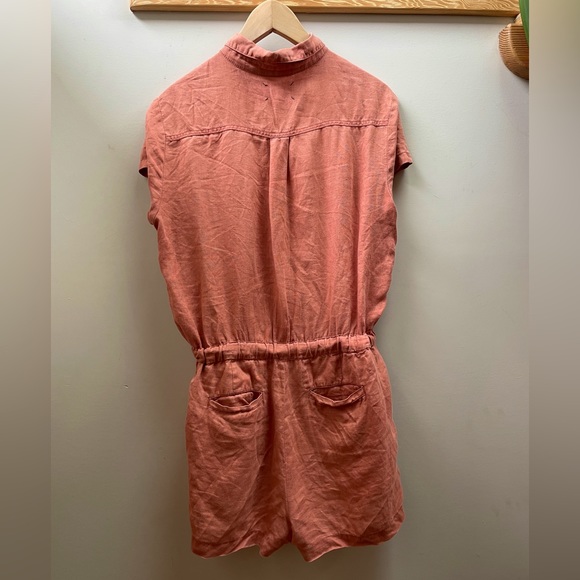 Lou & Grey 100% linen Terracotta Romper Shorts - Picture 3 of 4